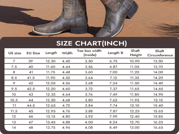 Palitutu PLT603603 Men's Western Cowboy Boots - PU Leather, Square Toe