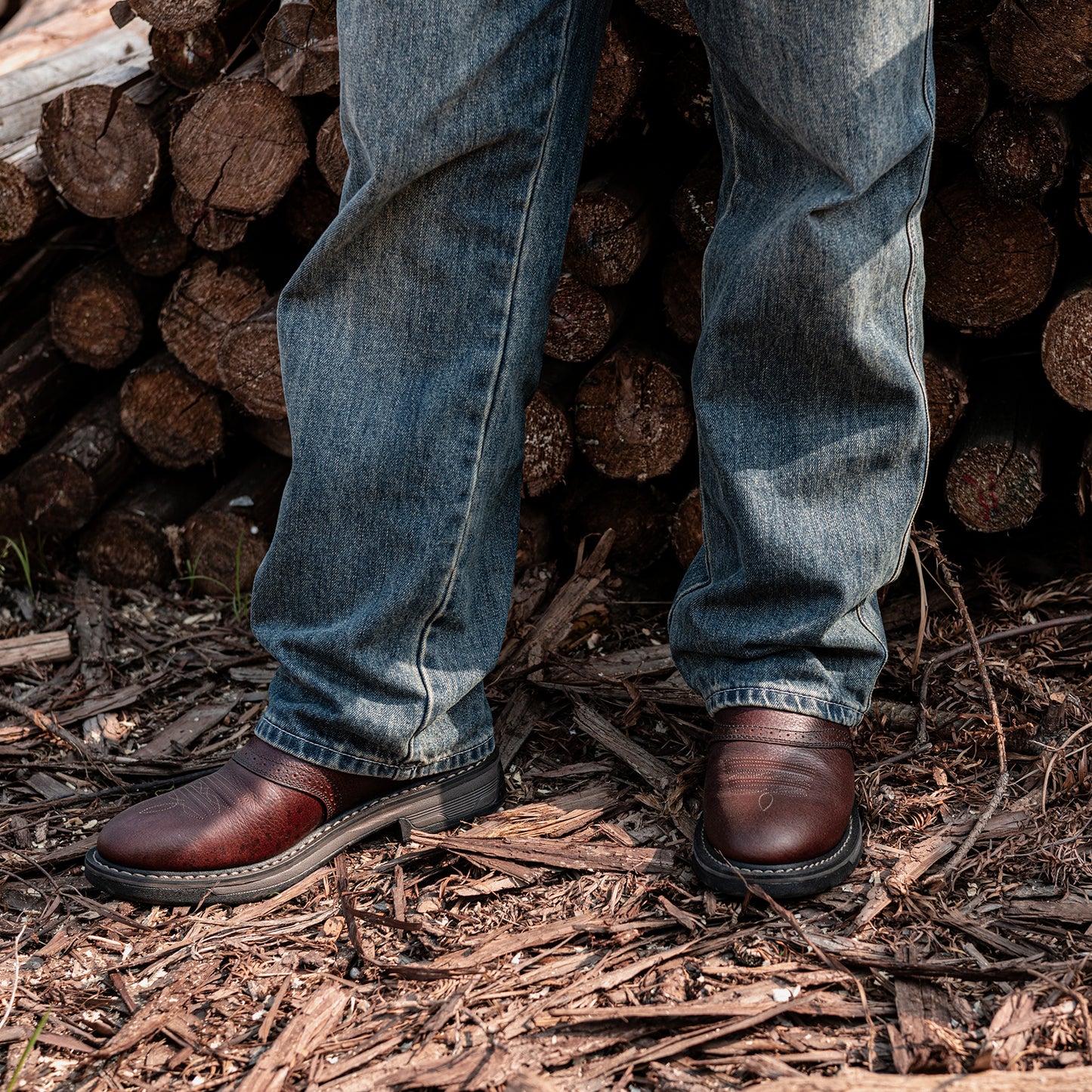 Palitutu PLT403607 Men's Work Boots - Full Grain Leather, Round Toe