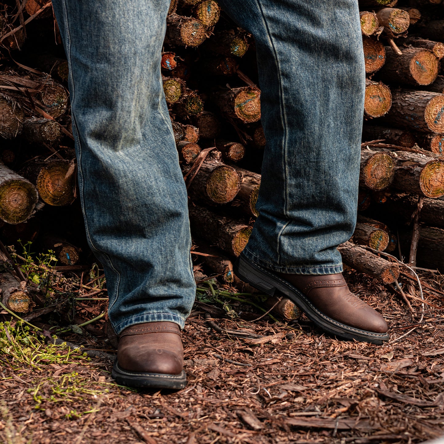 Palitutu PLT403606 Men's Work Boots - Full Grain Leather, Round Toe