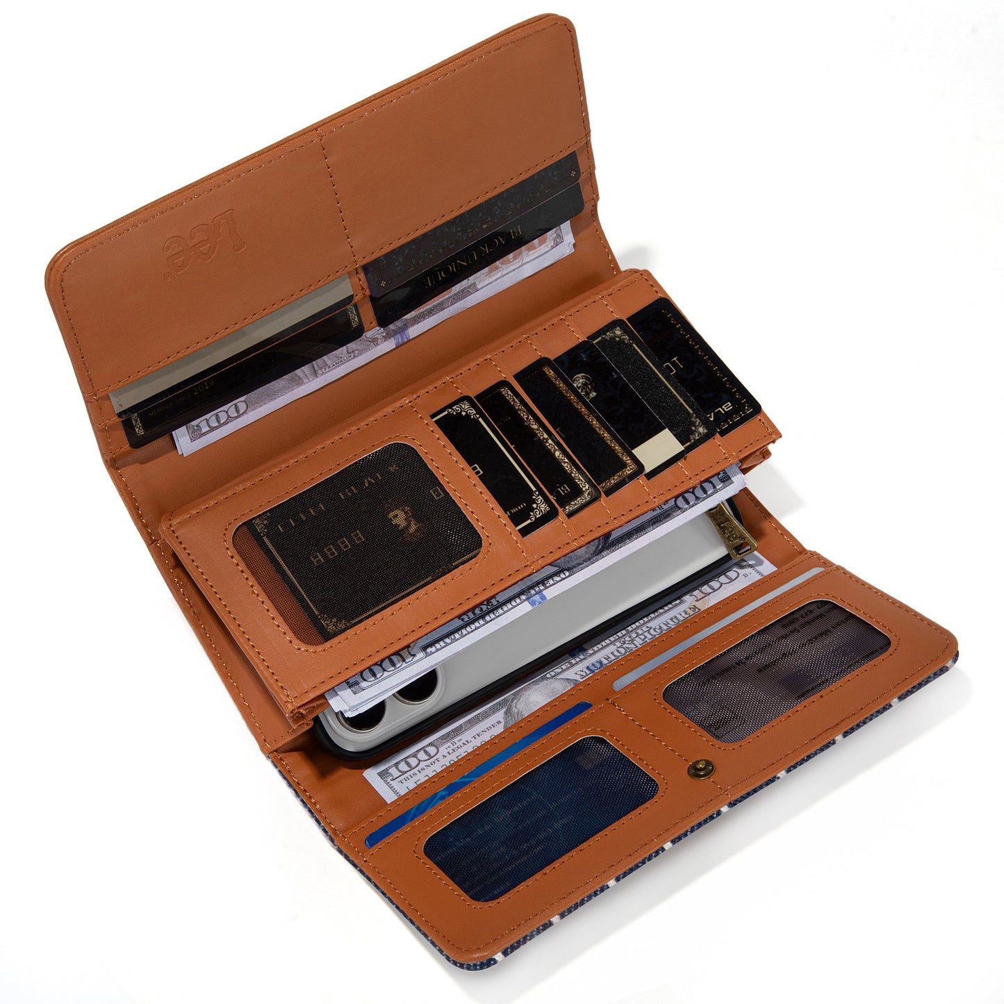 LEE56-004 Lee Striped Collection Trifold Wallet/Wristlet
