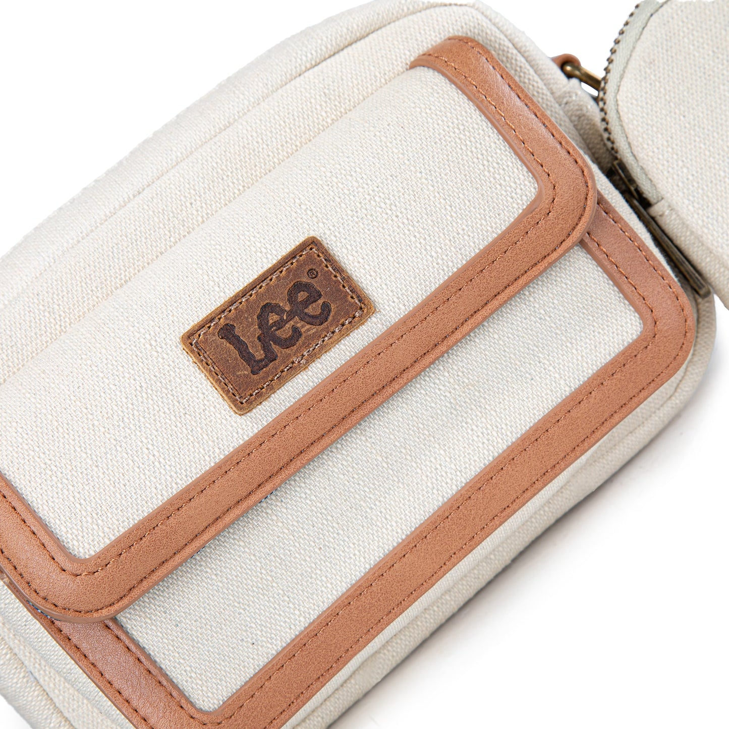 LEE58-005 LEE Denim Canvas Shoulder/Crossbody Bag with Detachable Mini Pouch