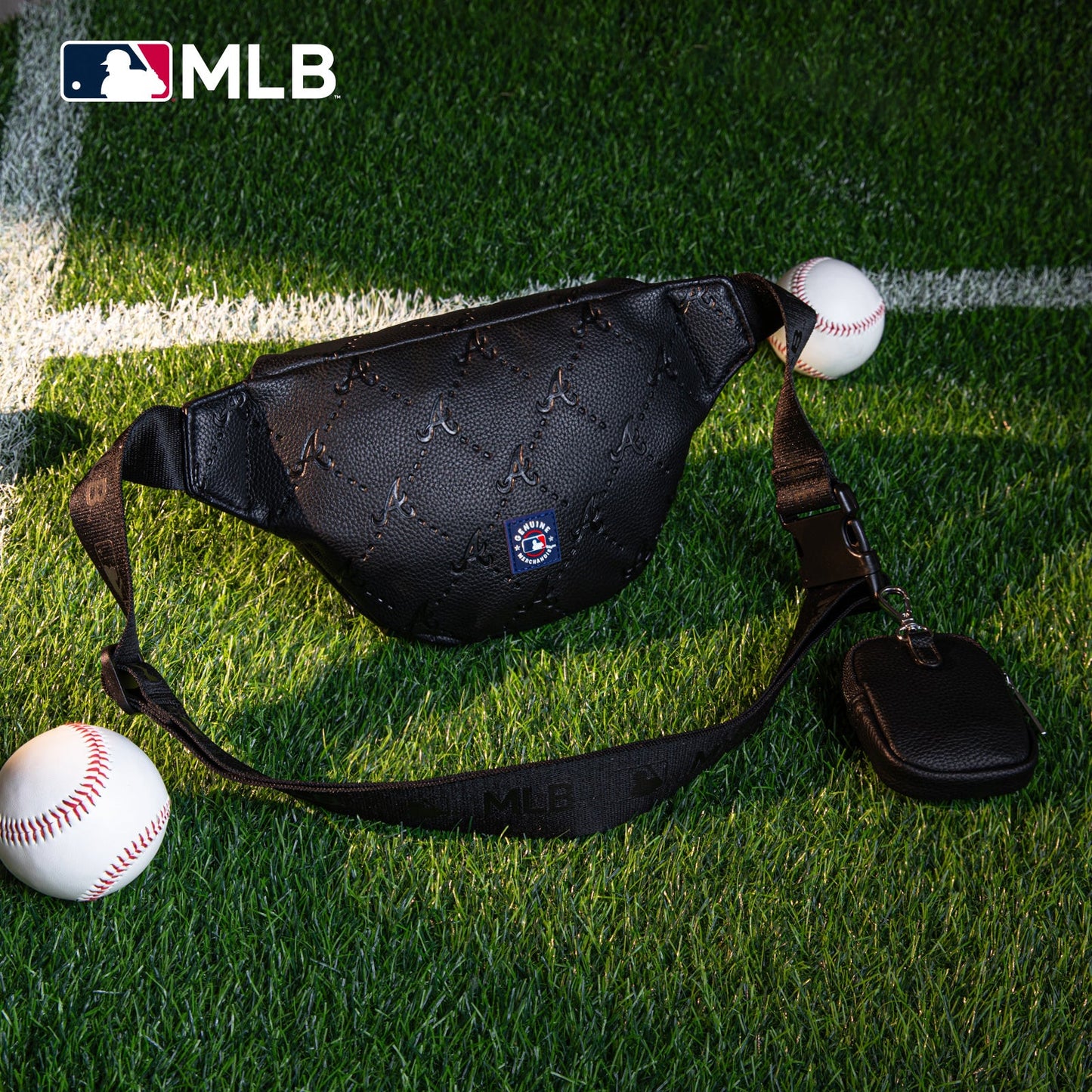 MLB-AB20-320 MLB Atlanta Braves Team Fanny Pack Belt Sling Bag