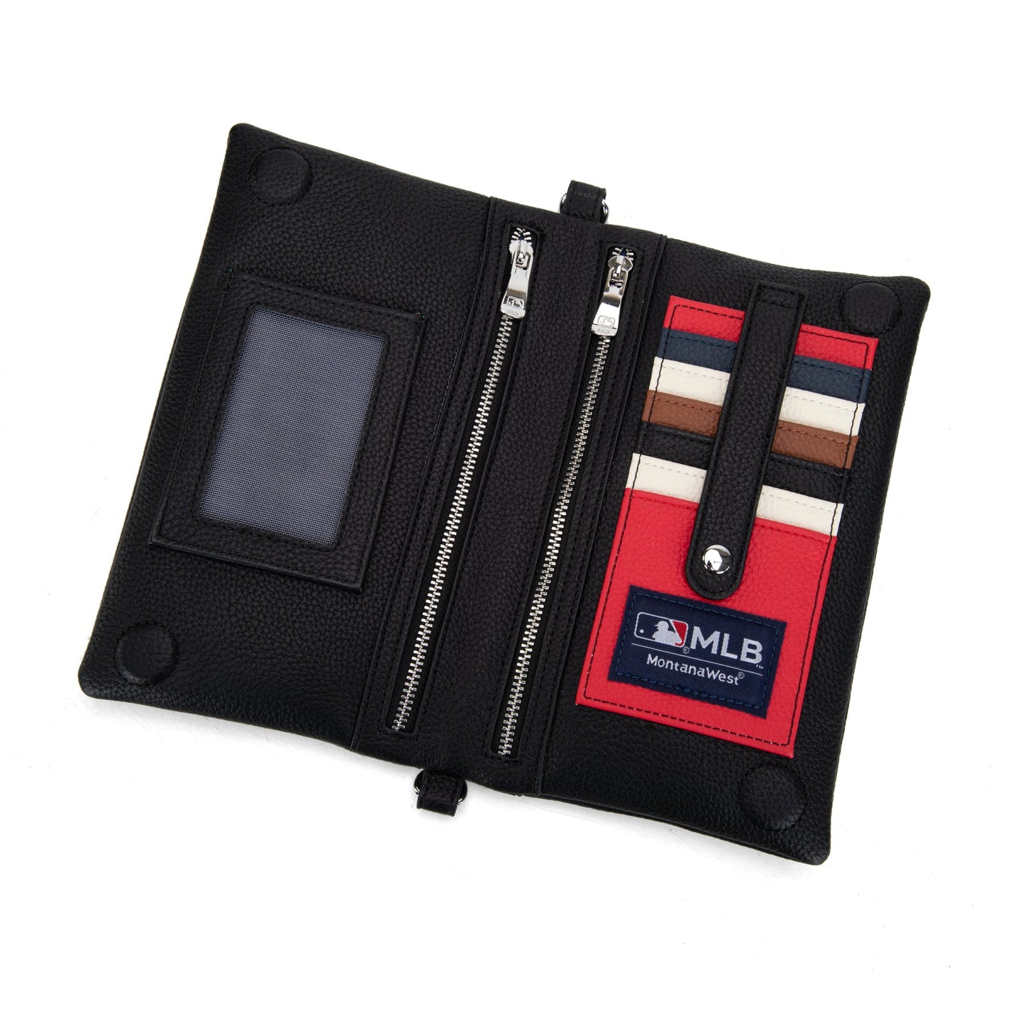 MLB-BR106 MLB Boston Red Sox Team Bi-Fold Clutch/Crossbody