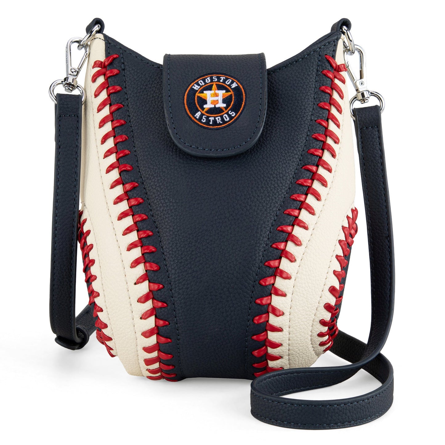 MLB-HA105 MLB Houston Astros Team Baseball Stitch Crossbody -Navy