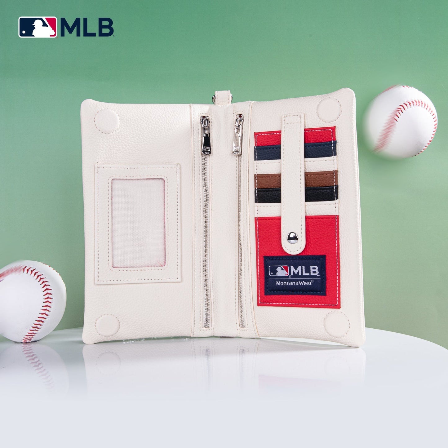 MLB-MT106 MLB New York Mets Team Bi-Fold Clutch/Crossbody