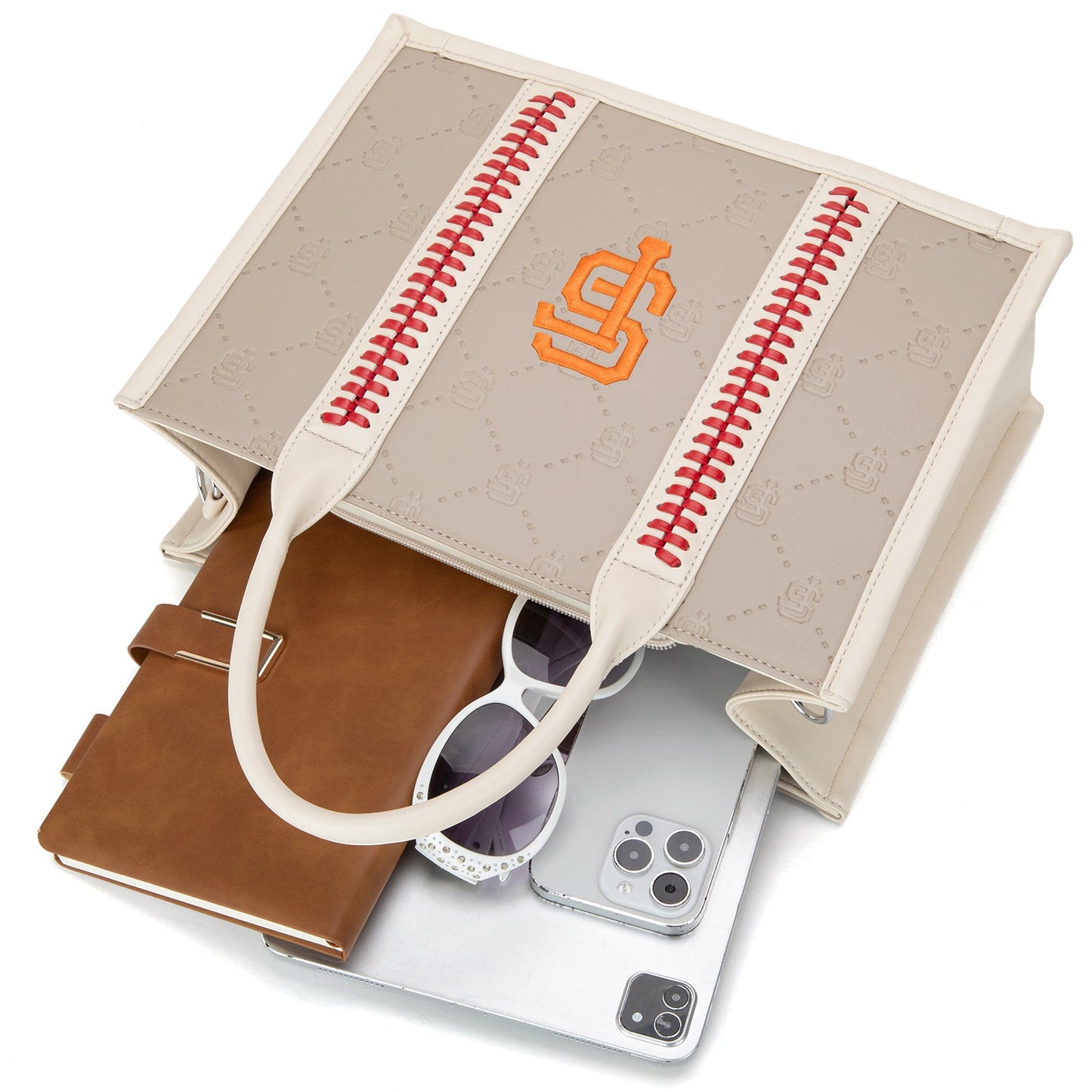 MLB-SF100-100 MLB San Francisco Giants Team Whipstitch Tote/Crossbody