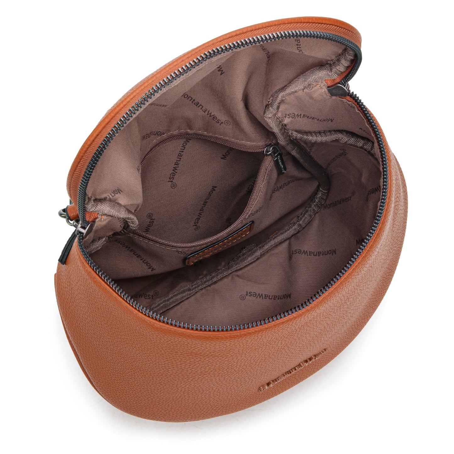 MWC-285 Montana West Spacious Crossbody Bum Bag with Coin Purse - Brown