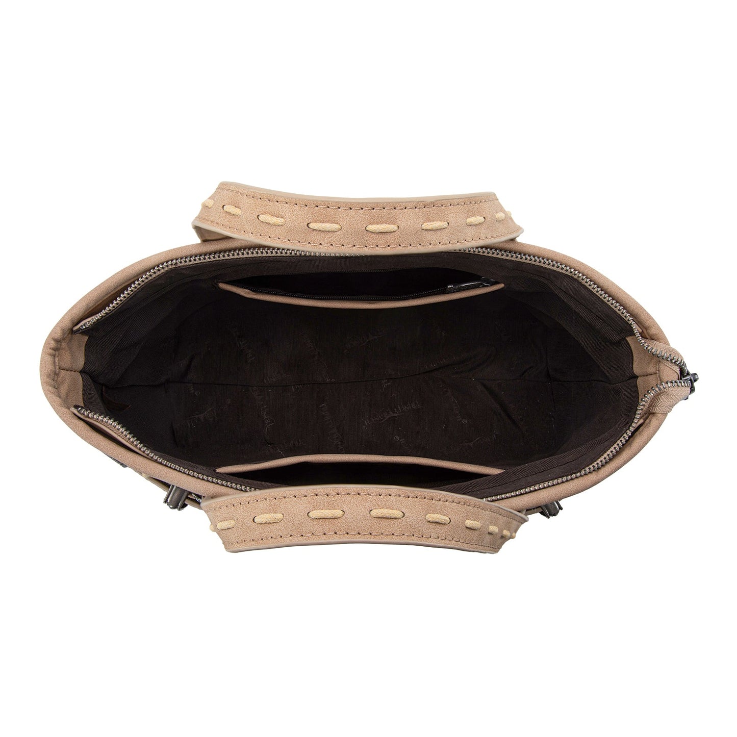 TR199-8122 Trinity Ranch Genuine Hair-On Cowhide Tooled Tote/Crossbody