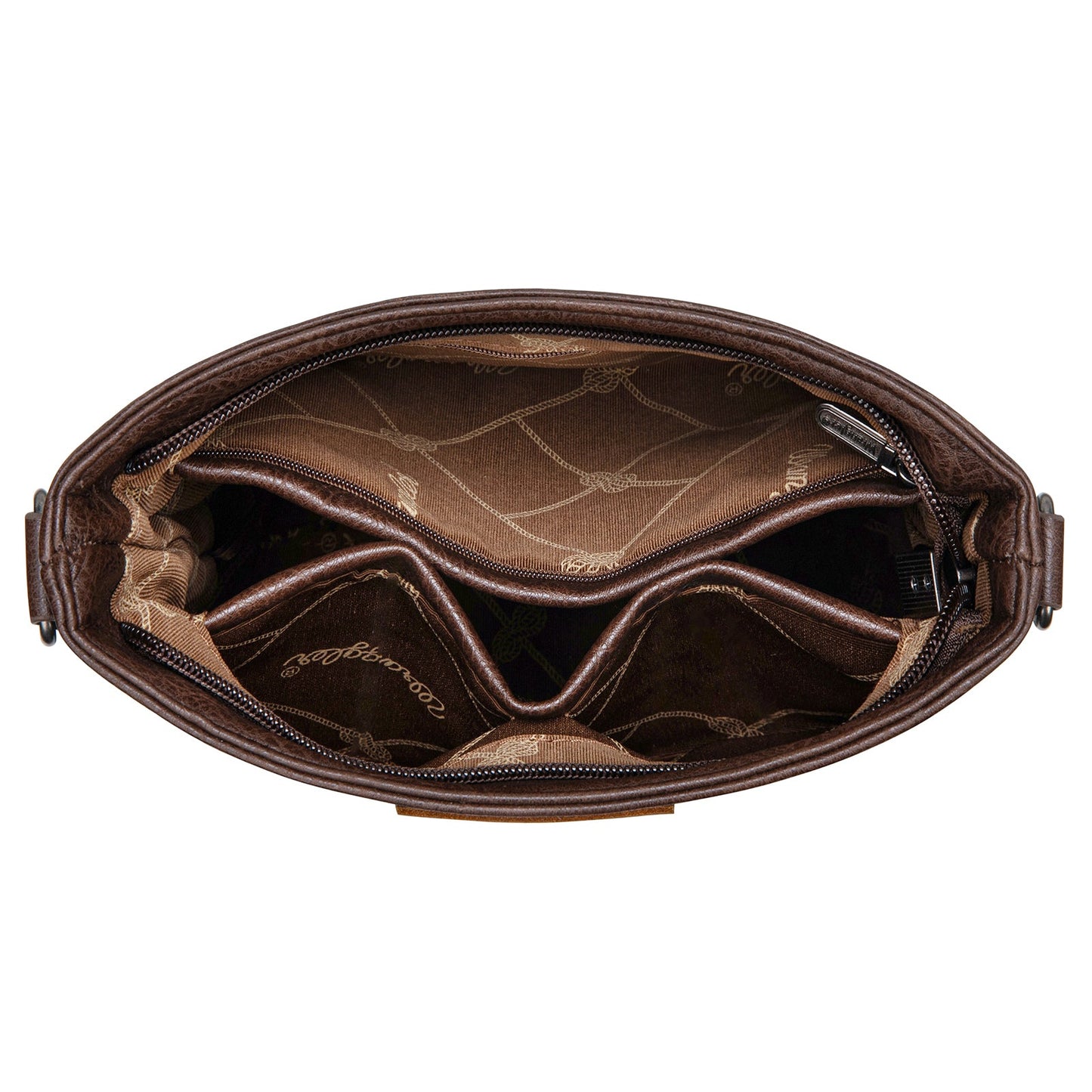 WG297G-8360CF Wrangler Aztec Print Crossbody Bag -Coffee