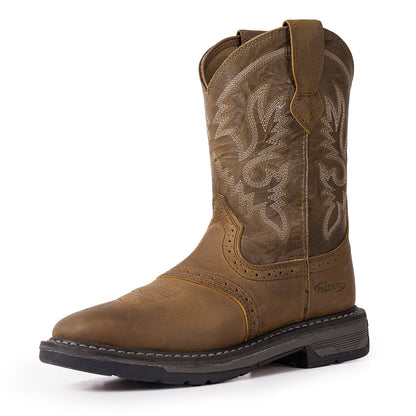 Palitutu PLT403605 Men's Work Boots - Full Grain Leather, Round Toe