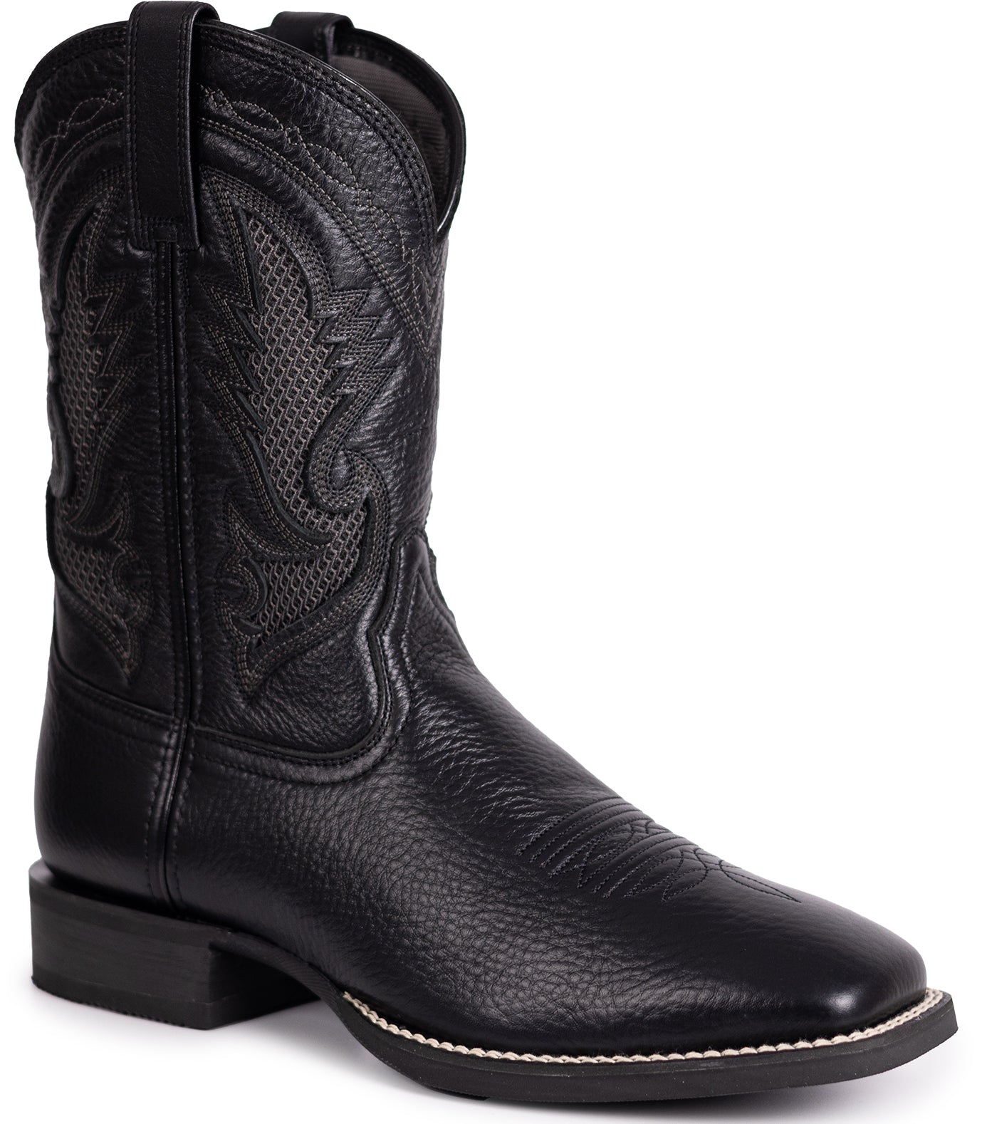 Palitutu PLT103612 Men's Western Cowboy Boots - Full Grain Leather, Square Toe