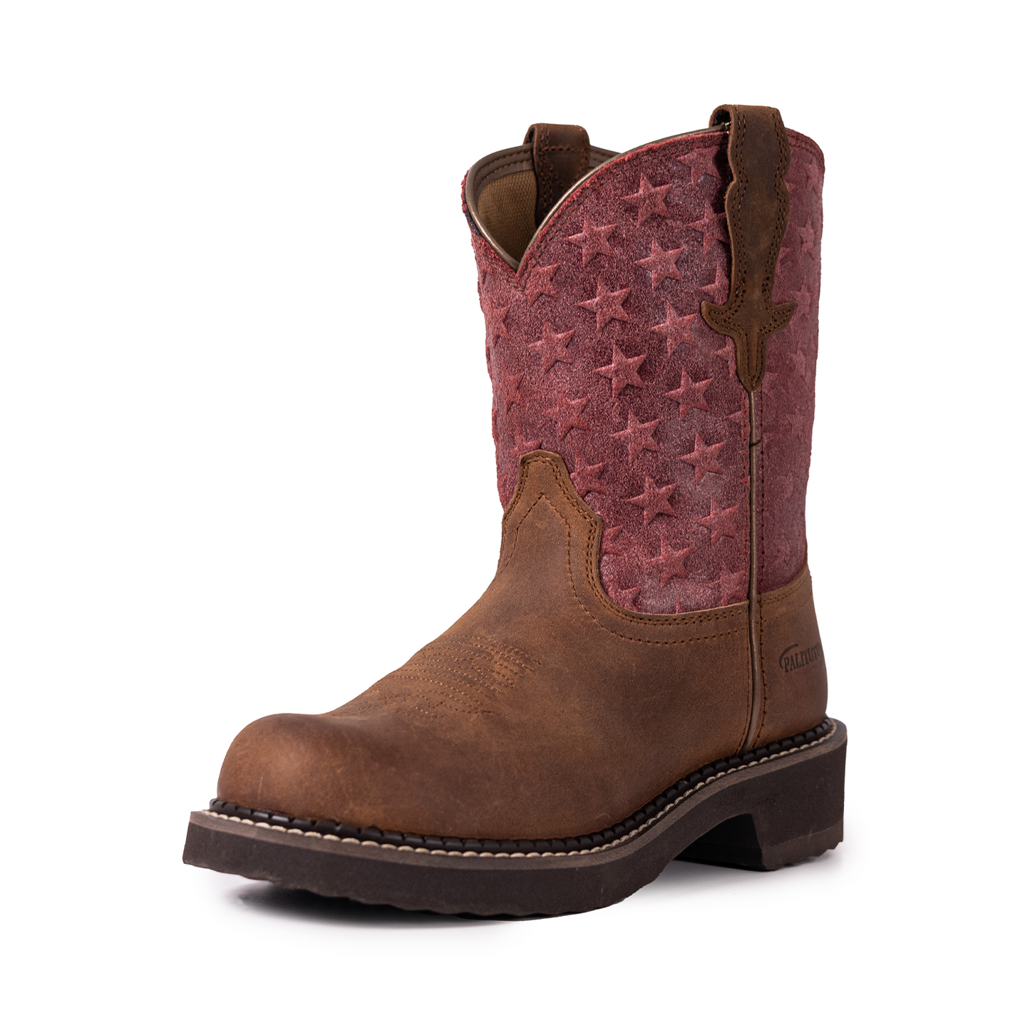 Palitutu PLT303611 Women's Mid-calf Western Boots - Full Grain Leather, Round Toe