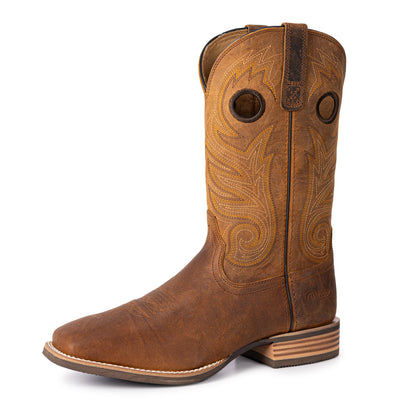 Palitutu PLT103614 Men's Western Cowboy Boots - Full Grain Leather, Square Toe