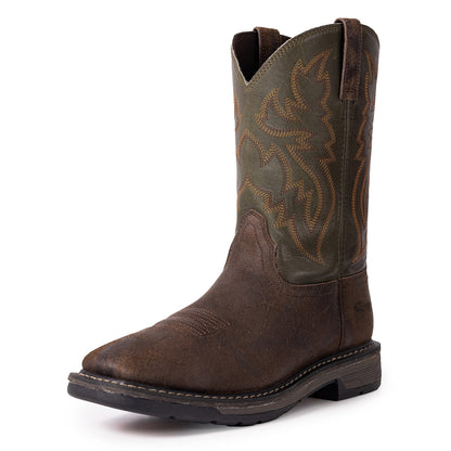 Palitutu PLT403604 Men's Work Boots - Full Grain Leather, Square Toe