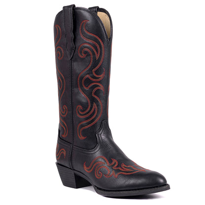 Palitutu PLT703606A Women's Western Cowgirl Boots - PU Leather, Round Toe
