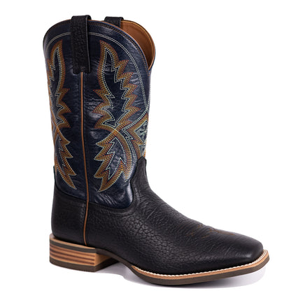 Palitutu PLT103606 Men's Western Cowboy Boots - Full Grain Leather, Square Toe