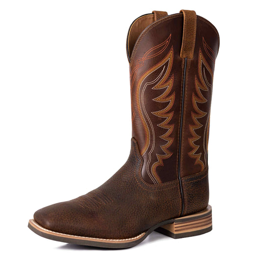 Palitutu PLT103601 Men's Western Cowboy Boots - Full Grain Leather, Square Toe