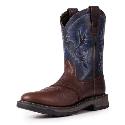 Palitutu PLT403607 Men's Work Boots - Full Grain Leather, Round Toe