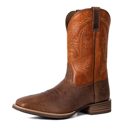 Palitutu PLT103617 Men's Western Cowboy Boots - Full Grain Leather, Square Toe