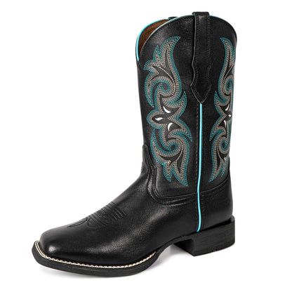 Palitutu PLT203604 Women's Western Cowgirl Boots - Full Grain Leather, Square Toe