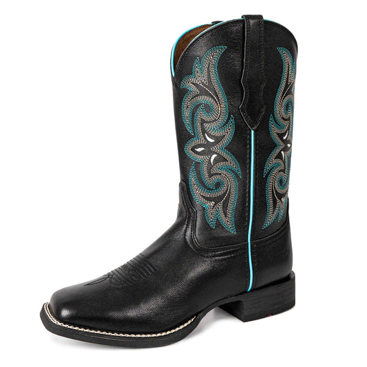 Palitutu HARPER PLT203604 Women's Western Cowgirl Boots - Full Grain Leather, Square Toe PLT203604