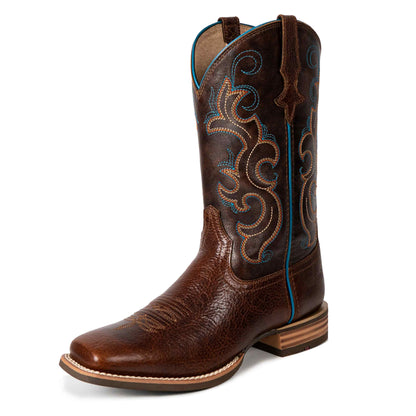Palitutu PLT203601 Women's Western Cowgirl Boots - Full Grain Leather, Square Toe