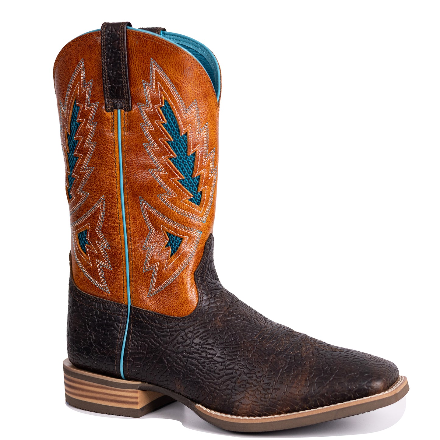 Palitutu PLT103607 Men's Western Cowboy Boots - Full Grain Leather, Square Toe