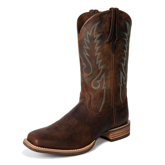 Palitutu BRIANA Women's Western Cowgirl Boots - Full Grain Leather, Square Toe PLT203603