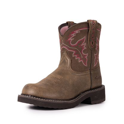 Palitutu PLT303608 Women's Mid-calf Western Boots - Full Grain Leather, Round Toe