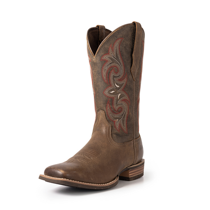 Palitutu PLT203602 Women's Western Cowgirl Boots - Full Grain Leather, Square Toe