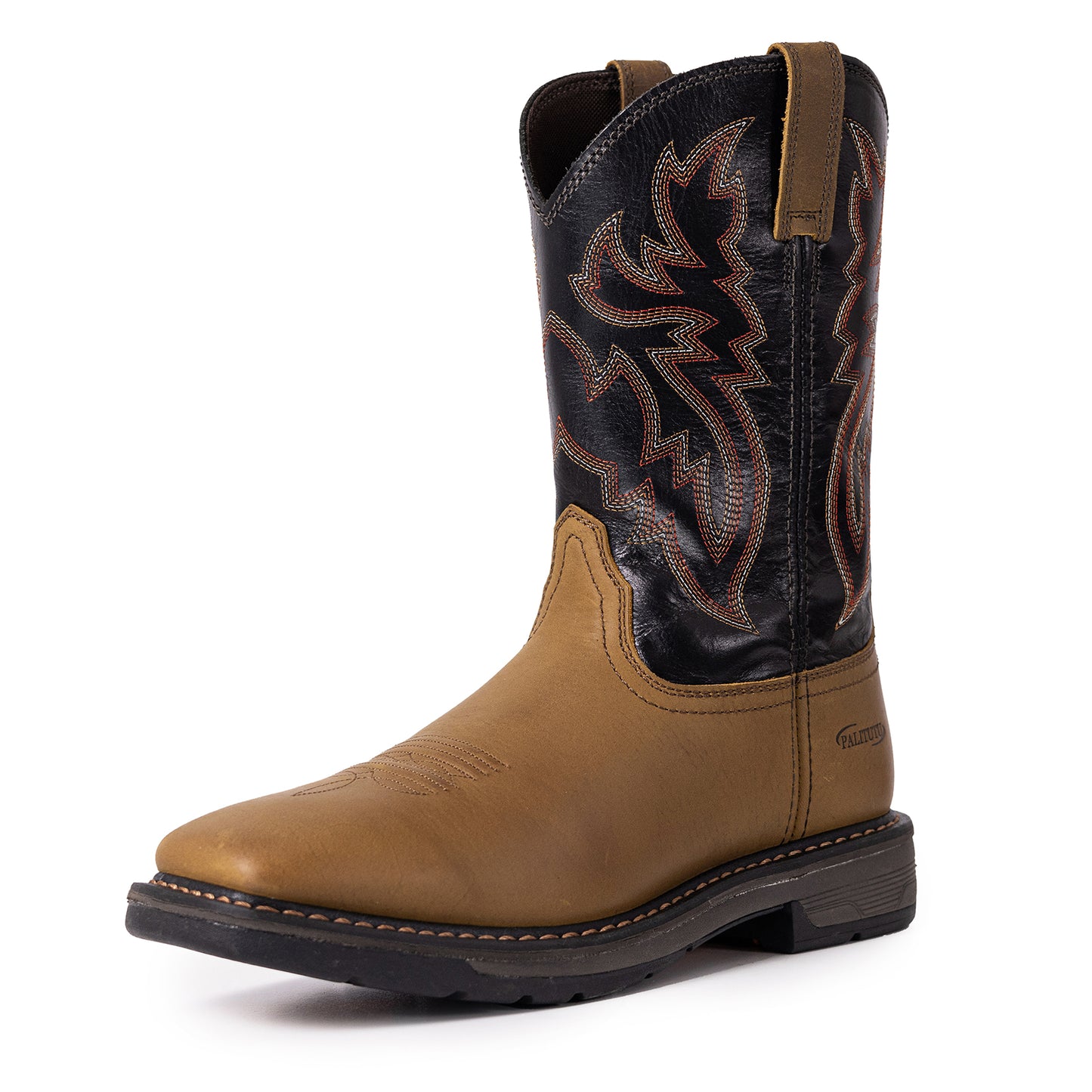 Palitutu PLT403603 Men's Work Boots - Full Grain Leather, Square Toe