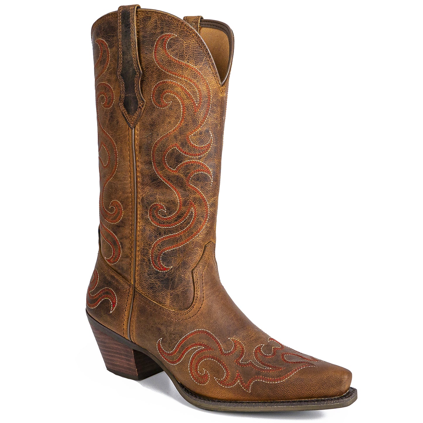 Palitutu PLT203614 Women's Western Cowgirl Boots - Full Grain Leather, Snip Toe