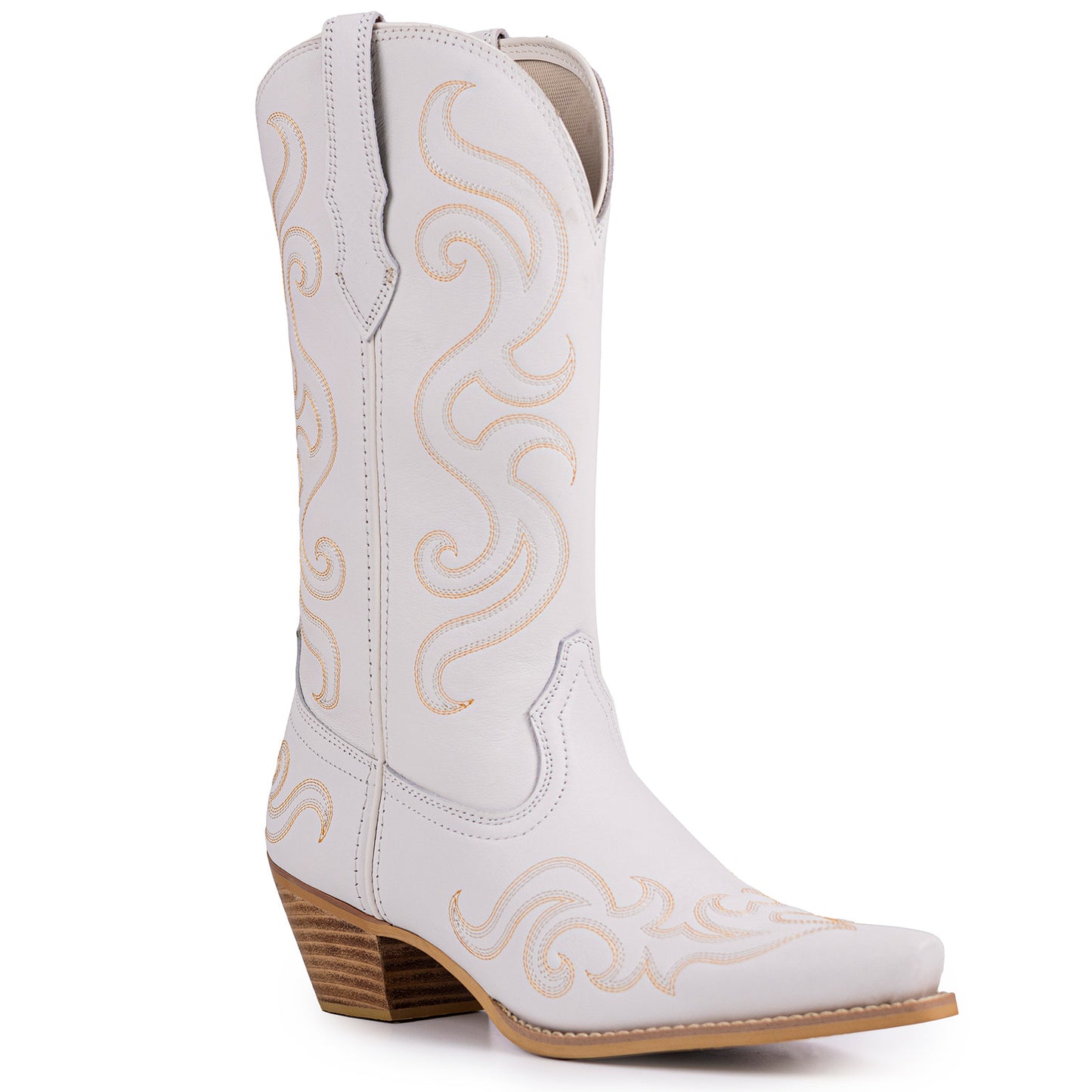 Palitutu PLT203613 Women's Western Cowgirl Boots - Full Grain Leather, Snip Toe