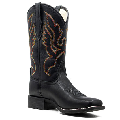 Palitutu PLT703603 Women's Western Cowgirl Boots - PU Leather, Square Toe
