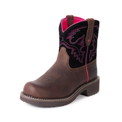 Palitutu PLT303605 Women's Mid-calf Western Boots - Full Grain Leather, Round Toe