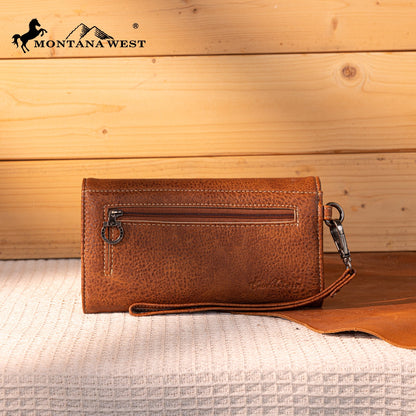 MW1330-W018 Montana West Tooled Embroidered Collection Wallet