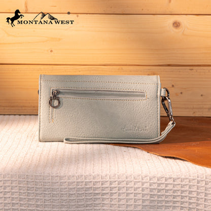 MW1330-W018 Montana West Tooled Embroidered Collection Wallet