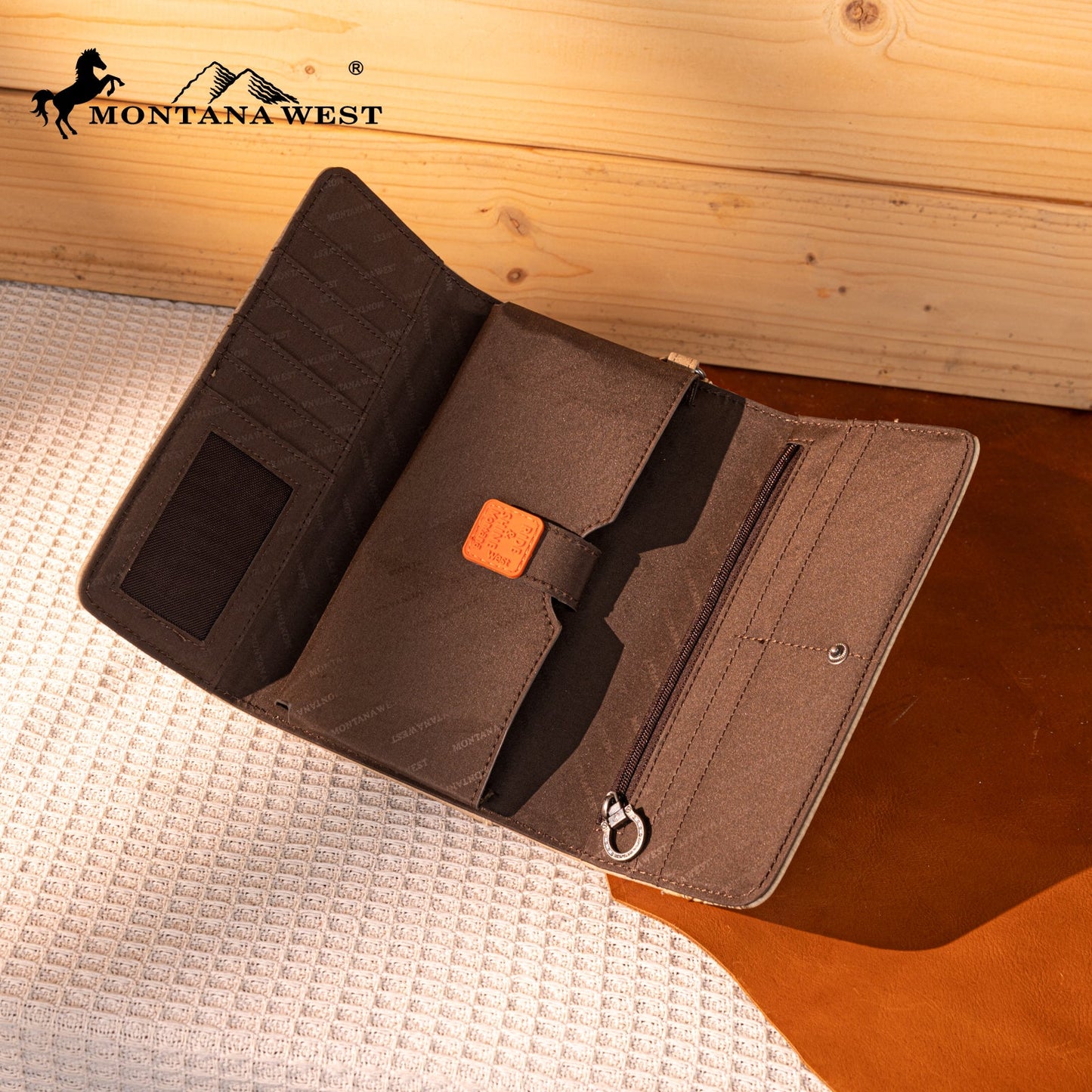 MW1330-W018 Montana West Tooled Embroidered Collection Wallet