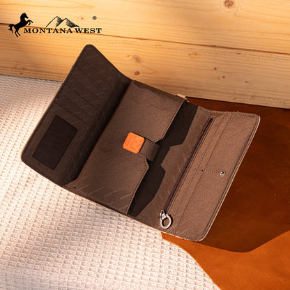 MW1330-W018 Montana West Tooled Embroidered Collection Wallet
