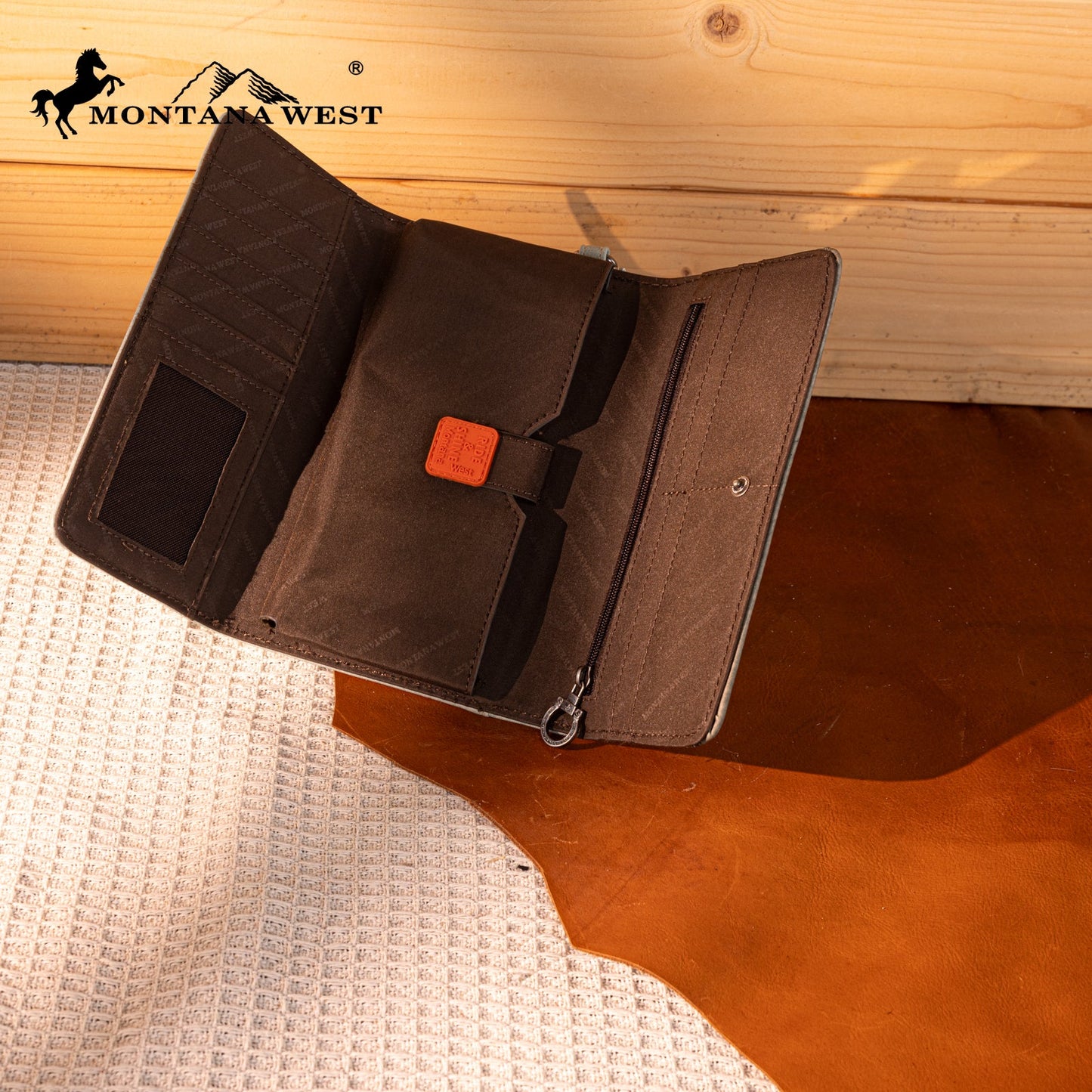 MW1330-W018 Montana West Tooled Embroidered Collection Wallet
