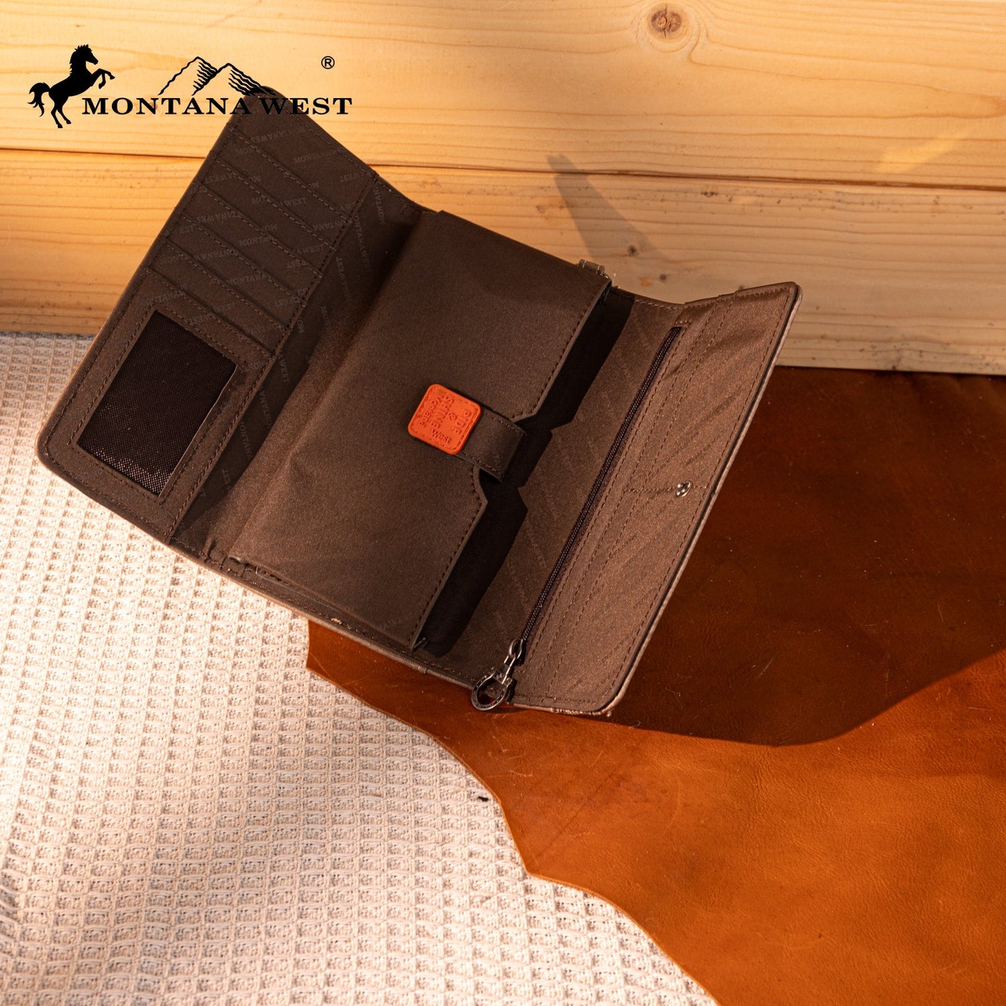 MW1330-W018 Montana West Tooled Embroidered Collection Wallet