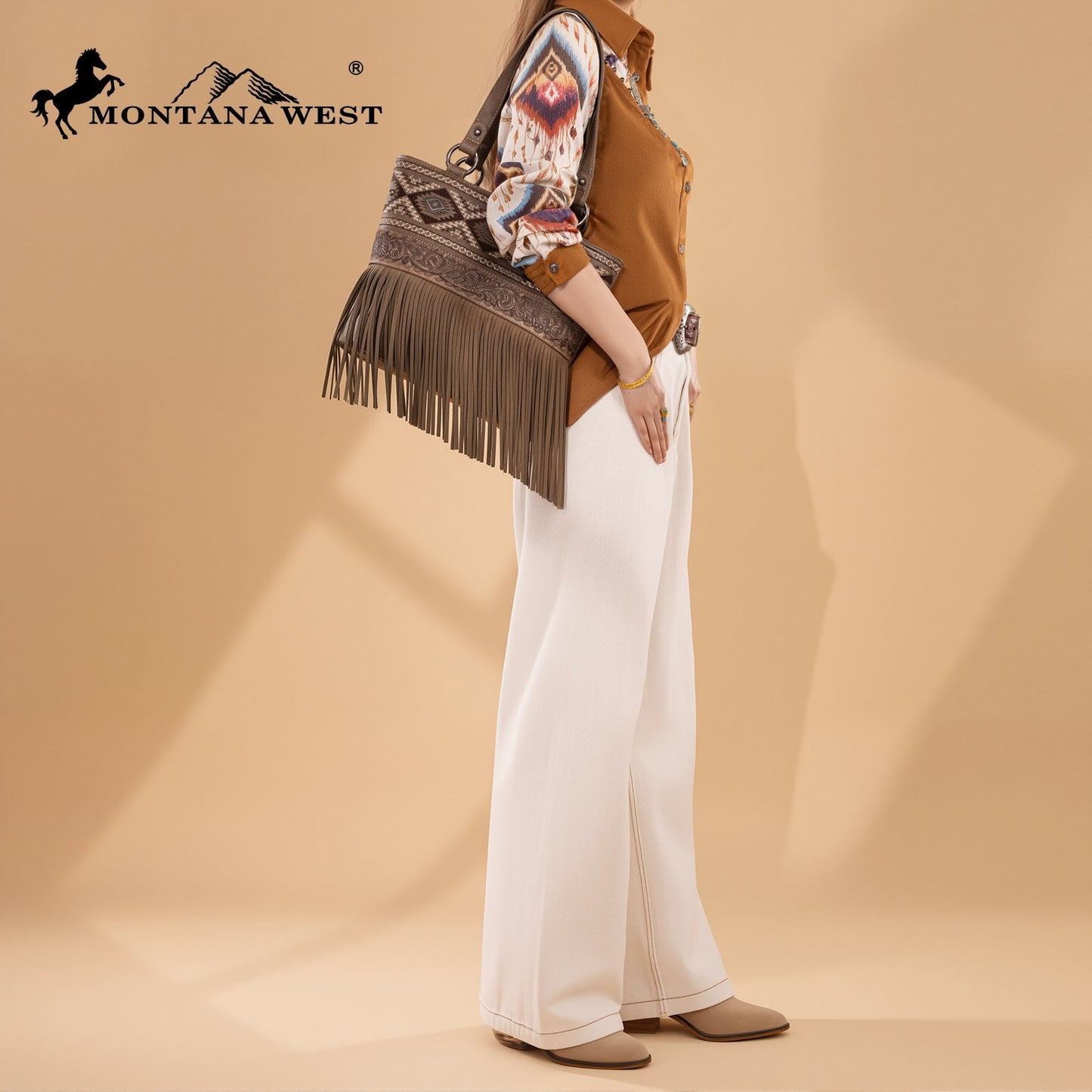 MW1330G-8317   Montana West Tooled/Embroidered Collection Concealed Carry Tote