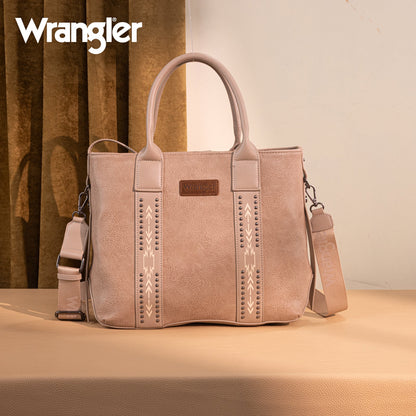 WG199-1824 Wrangler Carry-All Aztec Expandable Tote/Crossbody -Tan