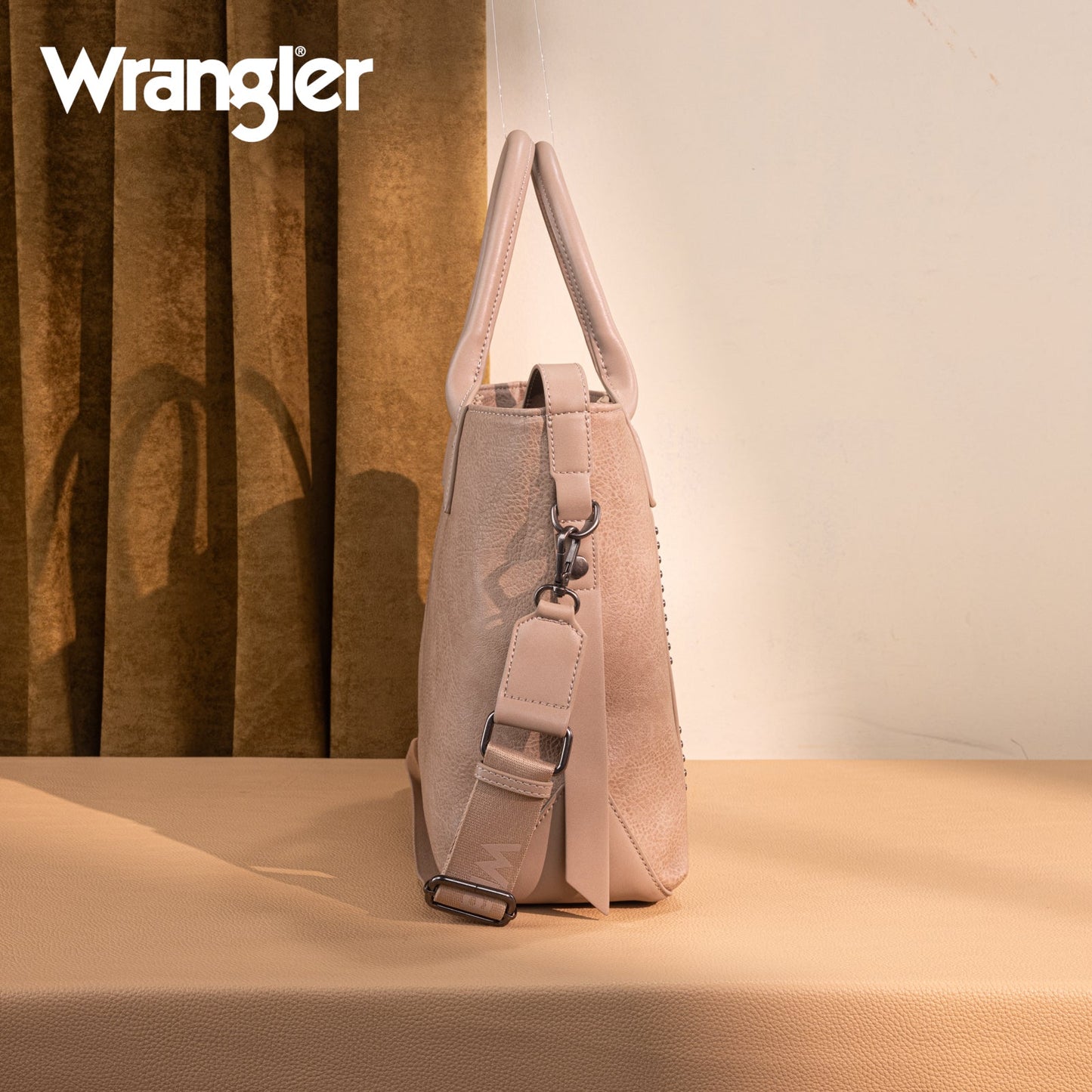 WG199-1824 Wrangler Carry-All Aztec Expandable Tote/Crossbody -Tan
