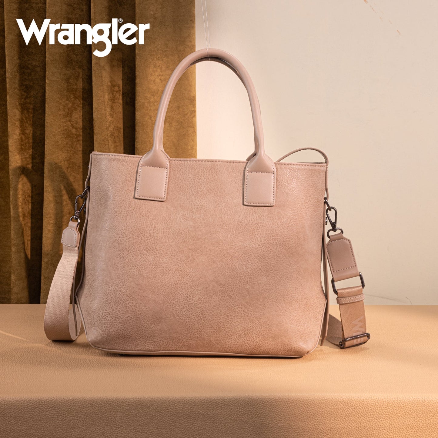 WG199-1824 Wrangler Carry-All Aztec Expandable Tote/Crossbody -Tan