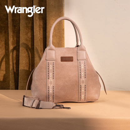 WG199-1824 Wrangler Carry-All Aztec Expandable Tote/Crossbody -Tan