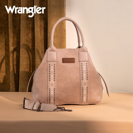 WG199-1824 Wrangler Carry-All Aztec Expandable Tote/Crossbody -Tan