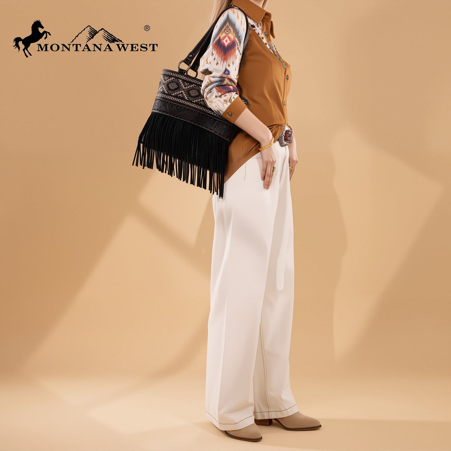 MW1330G-8317   Montana West Tooled/Embroidered Collection Concealed Carry Tote