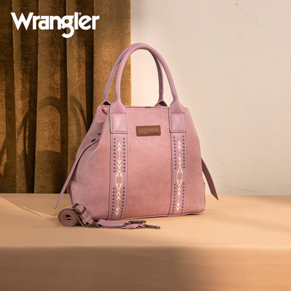 WG199-1824 Wrangler Carry-All Aztec Expandable Tote/Crossbody -Dark Pink