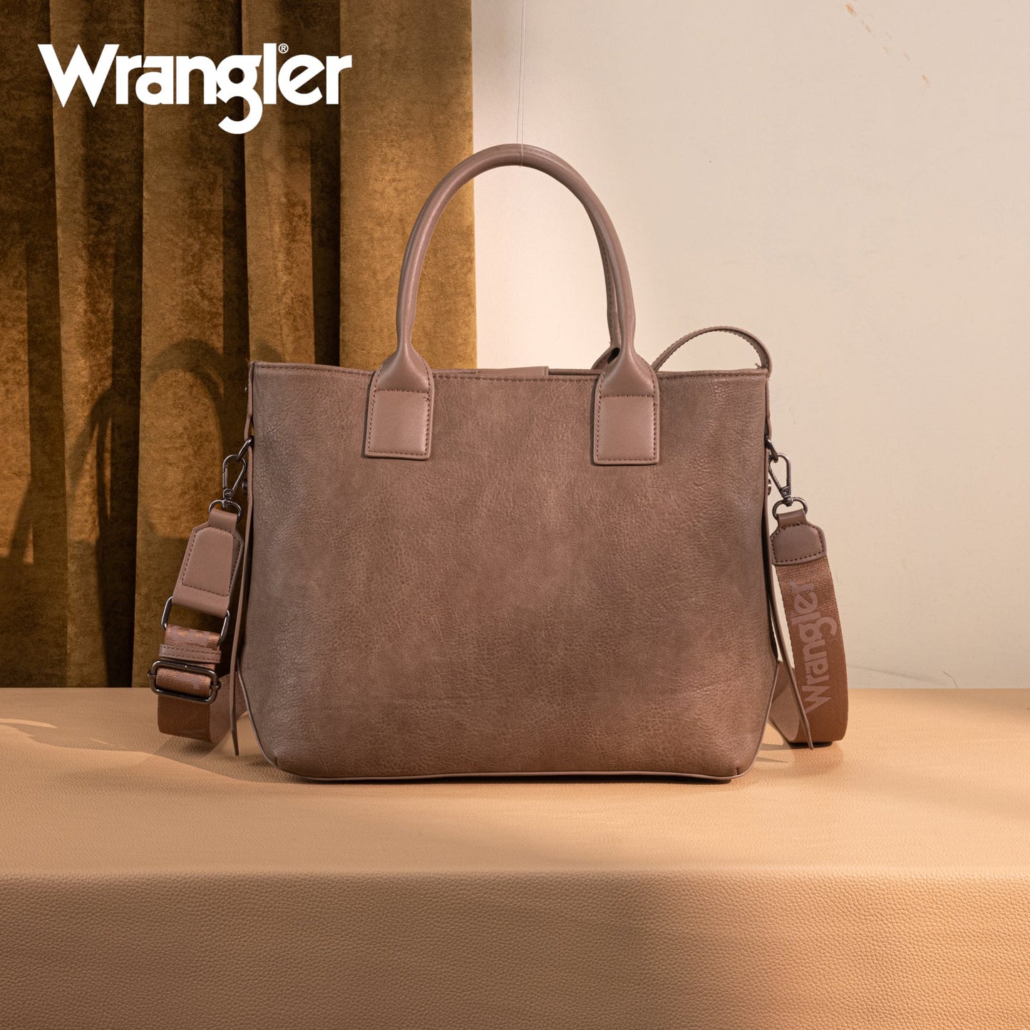 WG199-1824 Wrangler Carry-All Aztec Expandable Tote/Crossbody -Dark Khaki